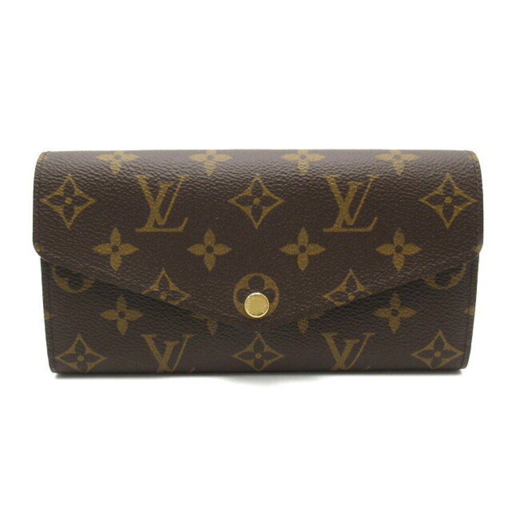 Louis Vuitton Sarah Portefeuille Wallet Bi fold Long Canvas Brown